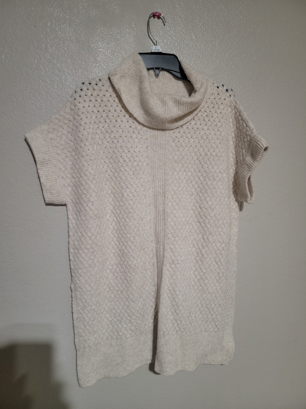Cozy Cream Turtleneck Short-Sleeve Sweater